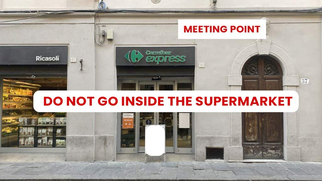 Punkt spotkania — Via Ricasoli 115, przed supermarketem Carrefour